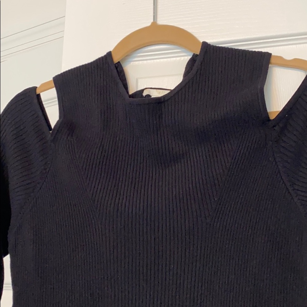Black Ribbed Dress - Picture 3 of 4